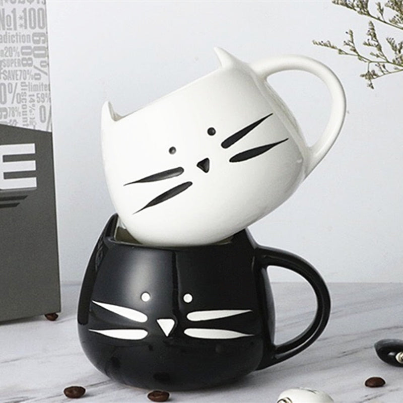 Cat Design Ceramic Coffee Mug